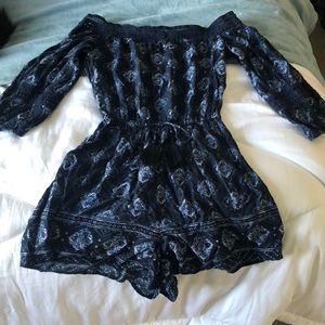 Blue Hollister romper